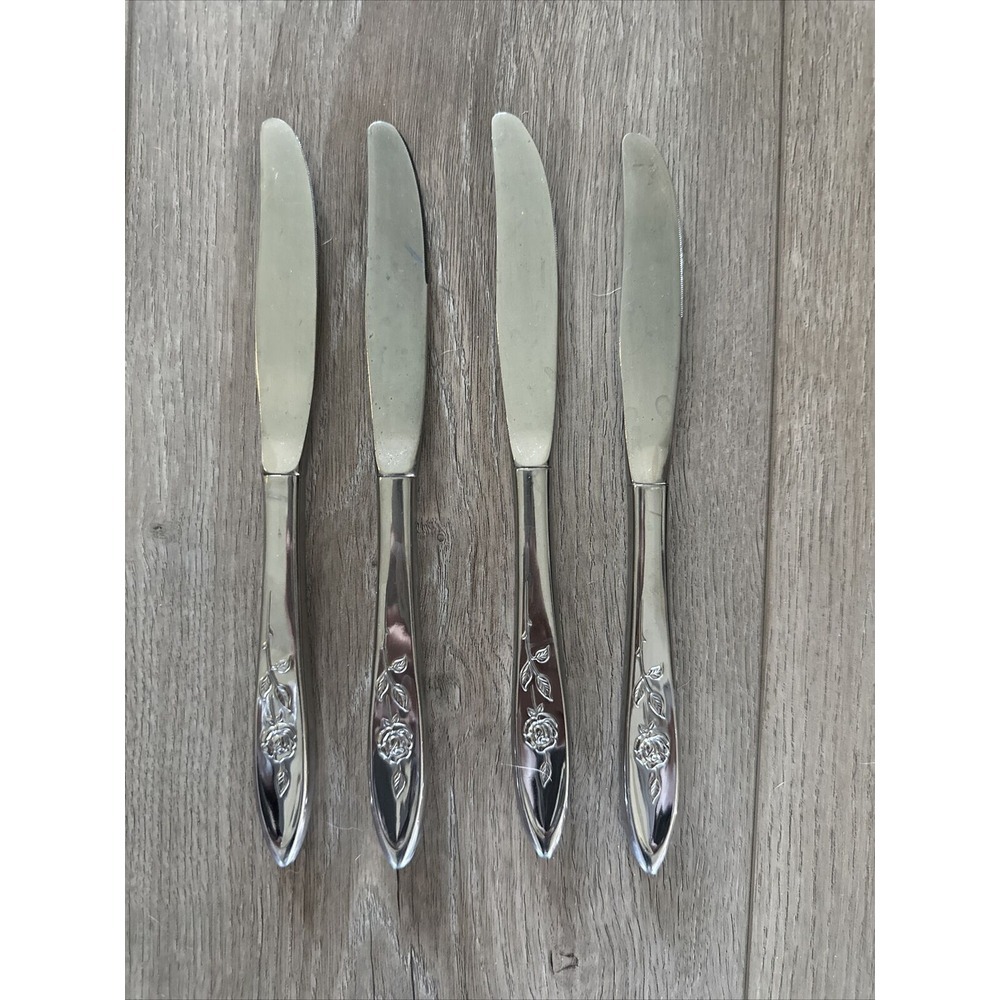 Oneida MY ROSE Community Stainless Flatware -- Set of 4 Butter Knives